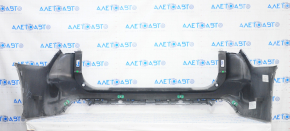 Rear bumper bare Toyota Highlander 20- silver, for parking sensors, pressed