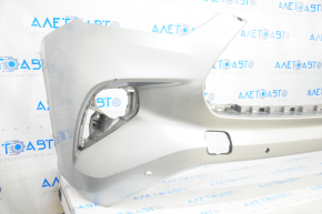 Front bumper bare Toyota Highlander 20- silver, for parking sensors