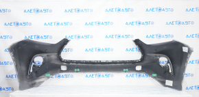 Front bumper bare Toyota Highlander 20- silver, for parking sensors