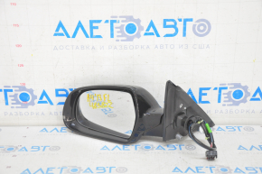 Side mirror left Audi A4 B8 08-16 6 pins, heated, turn signal, black, scale on mirror element
