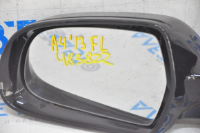 Side mirror left Audi A4 B8 08-16 6 pins, heated, turn signal, black, scale on mirror element
