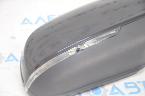 Side mirror right Audi A4 B8 08-16 6 pins, heated, turn signal, black, broken turn signal