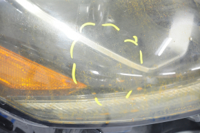 Headlight front right Toyota Highlander 20- LED+LED DRL light, water damage for parts, sand