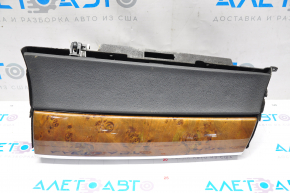 Glove box, glove compartment BMW X5 E70 07-13 complete, light wood, black, cracked varnish, scratches