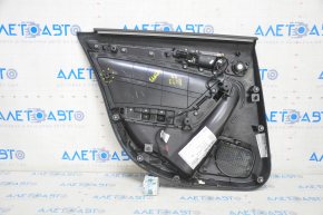Door trim card rear right Audi A4 B8 13-16 rest black, sedan BANG & OLUFSEN, armrest rubber black, insert leather black