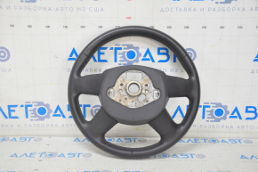 Bare steering wheel Audi A4 B8 13-16 leather black, 4 spokes, worn