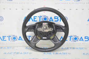 Bare steering wheel Audi A4 B8 13-16 leather black, 4 spokes, worn
