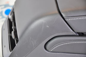 Console center armrest and cup holders Tesla Model 3 21- leather black, without wiring, in carbon film, scratches