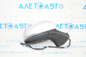 Side mirror right Toyota Highlander 20-22 12+4 pins, turn signal, backlight, heating, auto folding, BSM, with camera, silver, contact with water