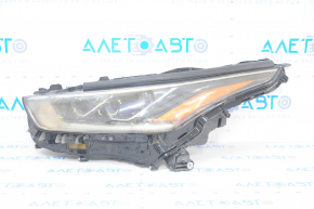 Headlight front left Toyota Highlander 20- LED+LED DRL light, water damage for spare parts