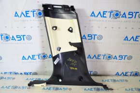 Center pillar trim lower right Tesla Model 3 18- black, worn