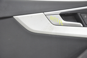Door trim card front left Audi A4 B9 17-19 black, aluminum trim, scratches on trim