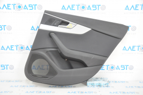 Door trim card rear right Audi A4 B9 17-19 black, with tweeter, aluminum trim, scratches