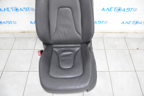Driver's seat Audi A4 B8 13-16 with airbag, electric, heated, black leather, scratches on plastic