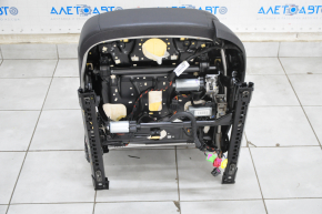 Driver's seat Audi A4 B8 13-16 with airbag, electric, heated, black leather, scratches on plastic