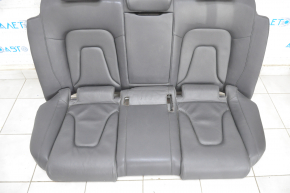 Rear row of seats 2nd row Audi A4 B8 13-16 black leather, solid back, scratches, tear