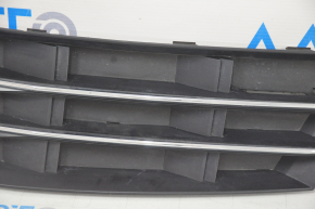 Front bumper grille left Audi A4 B9 17-19 without radar, chrome, sand on chrome