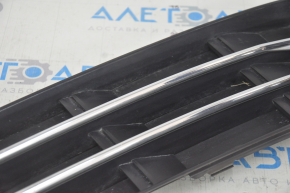 Front bumper grille right Audi A4 B9 17-19 without radar, chrome, sand on chrome