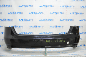 Bare rear bumper Audi A4 B8 13-16 rest, black LY9B, without parking sensors, broken fastener, dents