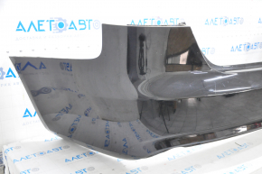 Bare rear bumper Audi A4 B8 13-16 rest, black LY9B, without parking sensors, broken fastener, dents