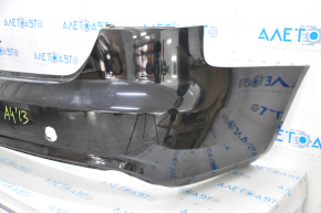 Bare rear bumper Audi A4 B8 13-16 rest, black LY9B, without parking sensors, broken fastener, dents