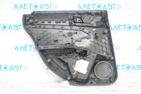 Door trim card rear right VW Jetta 19- black with black insert plastic, armrest rubber, scratches