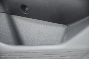 Door trim card rear right VW Jetta 19- black with black insert plastic, armrest rubber, scratches