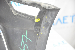 Bare front bumper Audi A4 B9 17-19 without washers, for 4 parking sensors, black, pressed, cracks fastened