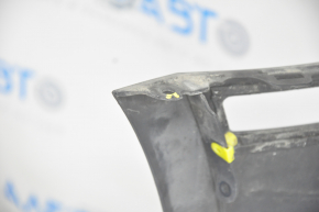 Bare front bumper Audi A4 B9 17-19 without washers, for 4 parking sensors, black, pressed, cracks fastened
