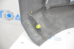 Bare front bumper Audi A4 B9 17-19 without washers, for 4 parking sensors, black, pressed, cracks fastened