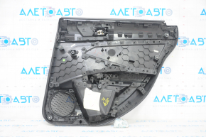 Door trim card rear left VW Jetta 19- black with black insert plastic, armrest rubber, scratches