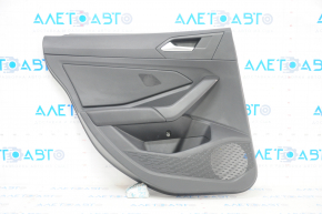 Door trim card rear left VW Jetta 19- black with black insert plastic, armrest rubber, scratches