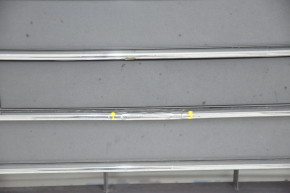 Radiator grille assembly Audi A4 B9 17-19 with emblem, for parking sensors, cracks, pressed, sand, light chrome