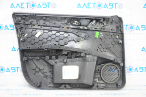 Door trim card front right VW Jetta 19- black with black insert leather, armrest leather, molding gray type 2, scratches