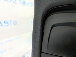 Central console armrest and cup holders Audi A4 B8 13-16 rest leather, insert gray, black, scratches