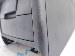 Central console armrest and cup holders Audi A4 B8 13-16 rest leather, insert gray, black, scratches