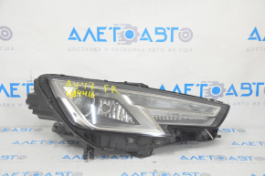 Front right headlight complete Audi A4 B9 17-19 xenon+LED, broken fastener, sand
