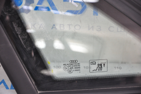 Rear left blind glass window Audi A4 B8 08-16 sedan under black molding, scrapped crepe