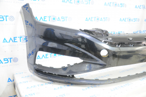 Front bumper bare VW Jetta 19 - black, torn, dented, crack in mount