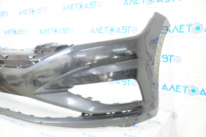 Front bumper bare VW Jetta 19 - black, torn, dented, crack in mount
