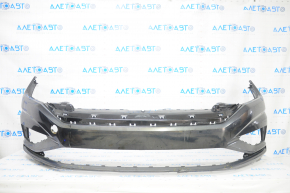 Front bumper bare VW Jetta 19 - black, torn, dented, crack in mount