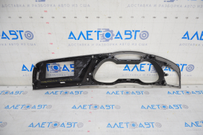 Front panel trim speedometer frame under monitor Audi A4 B8 08-16 gray scratches, paint swelling