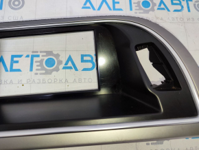 Front panel trim speedometer frame under monitor Audi A4 B8 08-16 gray scratches, paint swelling