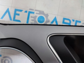 Front panel trim speedometer frame under monitor Audi A4 B8 08-16 gray scratches, paint swelling