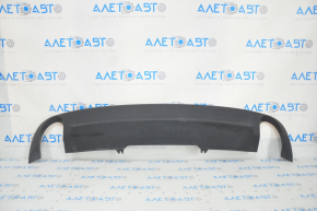 Rear bumper lip without molding Audi A4 B9 17-19 for 2 pipes, structure, scratches