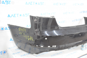 Bare rear bumper Audi A4 B9 17-19 for 4 parking sensors, with central mount, broken fastener, pressed