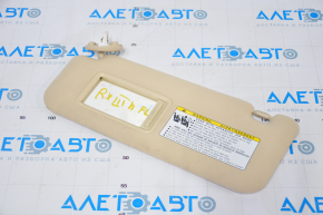 Left visor for Lexus RX350 RX450h 10-15 beige, without hook