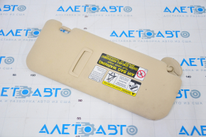 Left visor for Lexus RX350 RX450h 10-15 beige, without hook