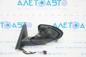 Side mirror left VW Jetta 19- 5+2 pins, BSM, heated, black, broken housing