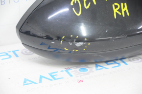Side mirror right VW Jetta 19- 5+2 pins, BSM, heated, black, worn